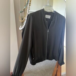 Babaton Olive Green Bomber Jacket size Large